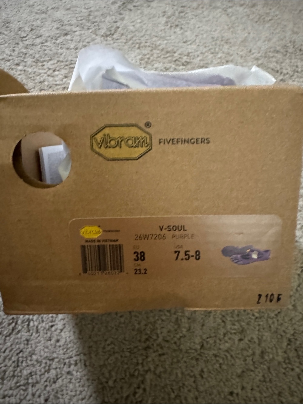 Vibram Women's Purple FiveFingers Toe Shoes - Picture 4 of 7
